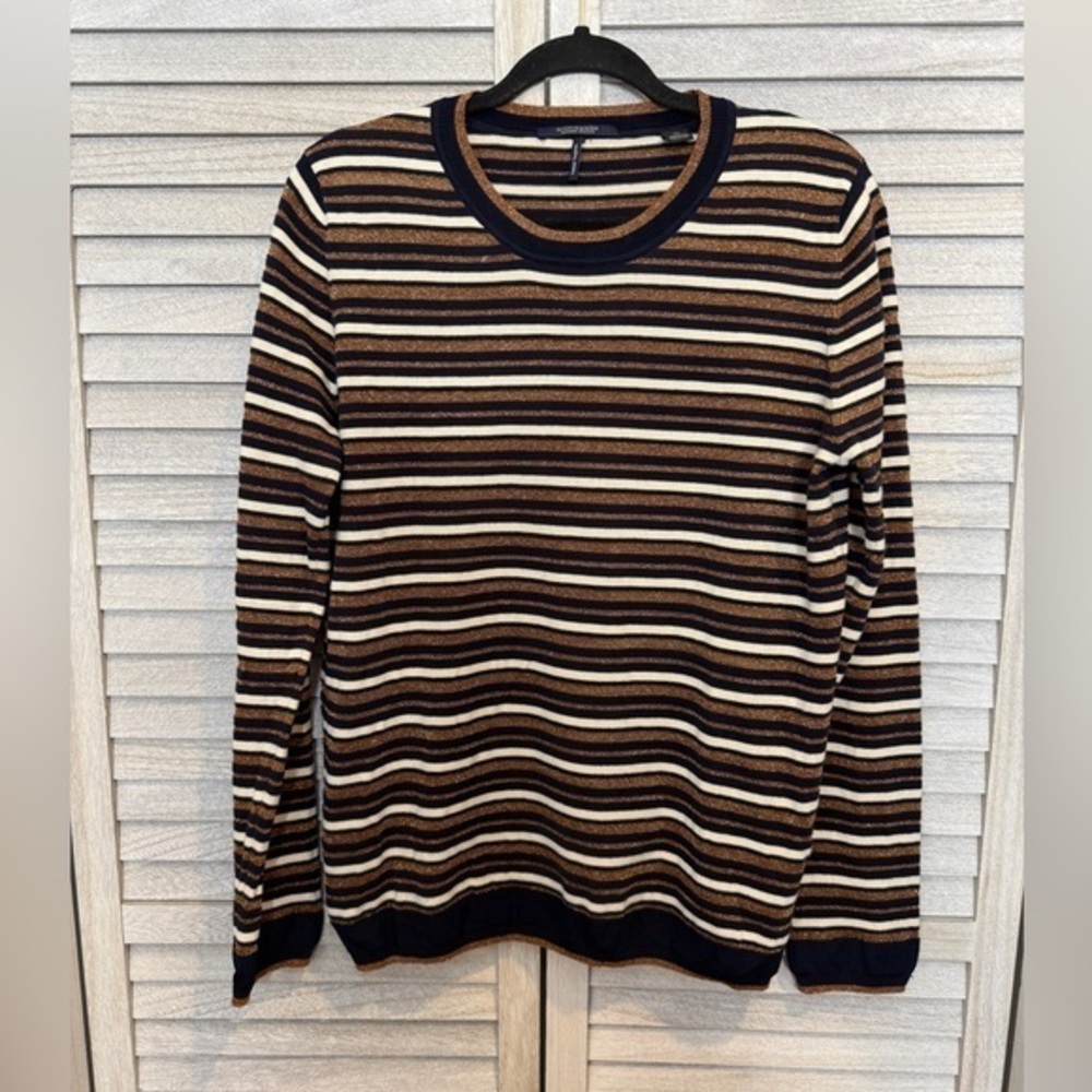Scotch & Soda Multi Lurex Striped Pullover Sweater Size XL